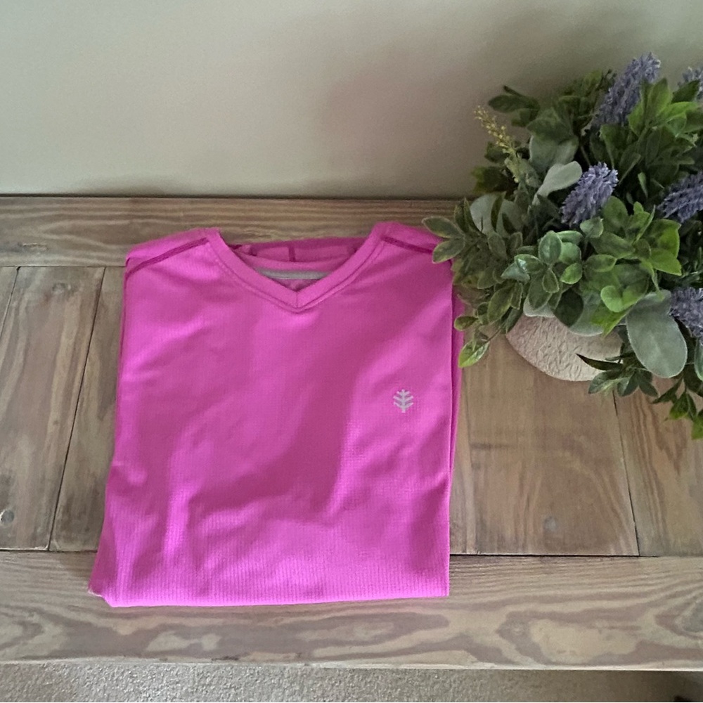Coolibar Women's Long Sleeve Pink Tee -UPF 50+